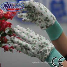 NMSAFETY señora jersey pvc puntos guantes de seguridad de protección de manos fabricante